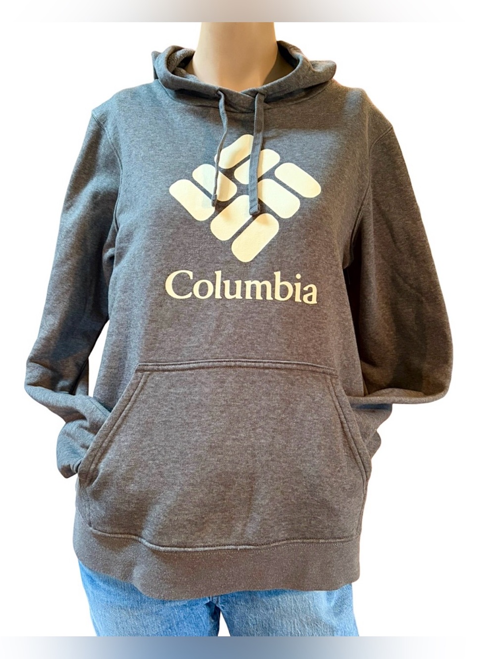 Columbia Grey Logo Pullover Oversize Hoodie Women’s Medium